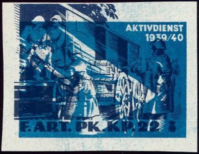 Schweiz Suisse Switzerland Soldatenmarken Eisenbahn Soldier Stamps Railway Parkdienst F. Art. Pk. Kp. 22